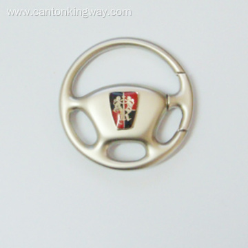 Mini Car Steering Wheel Zinc Alloy Metal Keyring